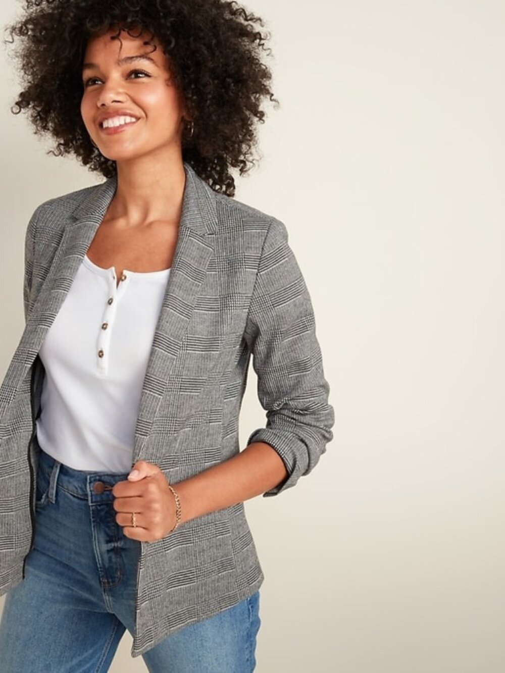 Classic Glen Plaid Blazer